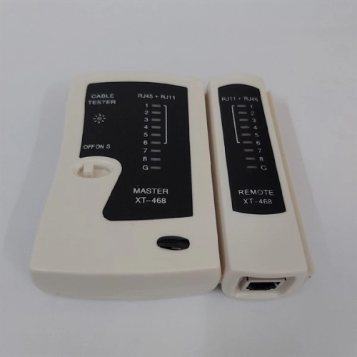 display Bộ Tester kiểm tra tín hiệu dây mạng XT-468 trắng đen 3