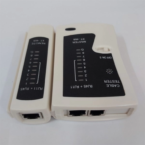 display Bộ Tester kiểm tra tín hiệu dây mạng XT-468 trắng đen 4