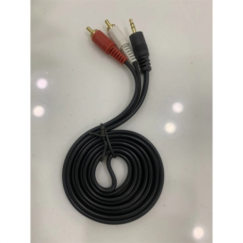 Cáp Loa 1-2 1.5m Kaichenggao KCG-AV (Cáp loa 1 đầu 3.5mm ra 2 RCA)