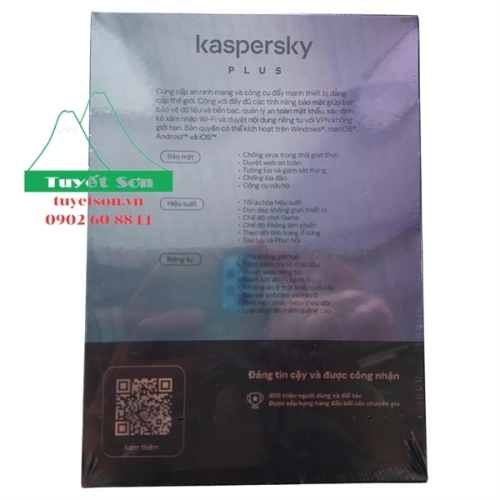 display Phần mềm diệt Virut Kaspersky Plus 1 thiết bị/ năm 2