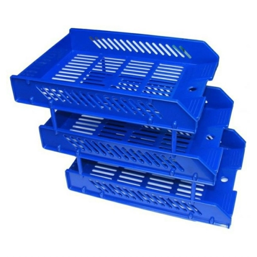 Kệ 3 tầng Xukiva 182-3 - kệ tháo ráp đựng hồ sơ A4 nhựa HI 35.5x26x25.5cm màu Xanh Dương