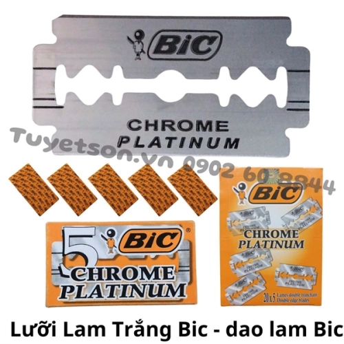 Lưỡi dao lam trắng BIC Chrome Platinum Chính Hãng - lưỡi dao lam cạo râu Bic 0070330701502 Hy Lạp