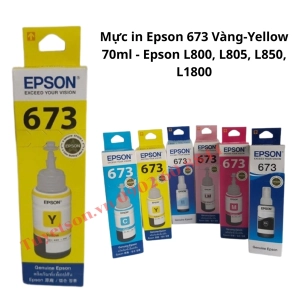 Mực in Epson 673 Vàng-Yellow 70ml - Epson L800, L805, L850, L1800