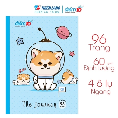 Tập vở Điểm 10 TP-NB072 (96 trang-4 ôly ngang-60gsm)