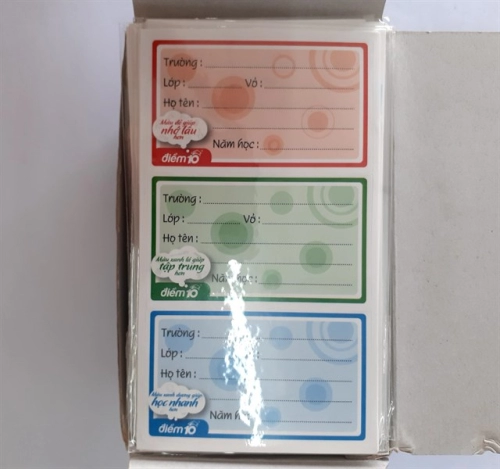 Nhãn vở điểm 10 TP-NBL01 (Túi 12 cái)