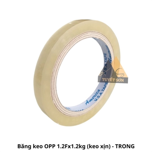 display Băng keo OPP 1.2F - 100Y - cây 1.2kg 1