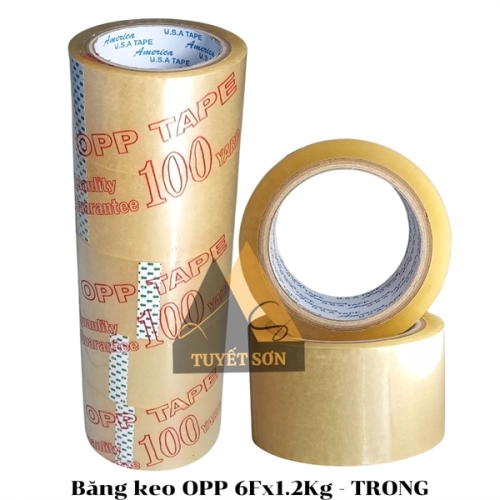 Băng keo OPP 6F - 100Y - cây 1.2Kg