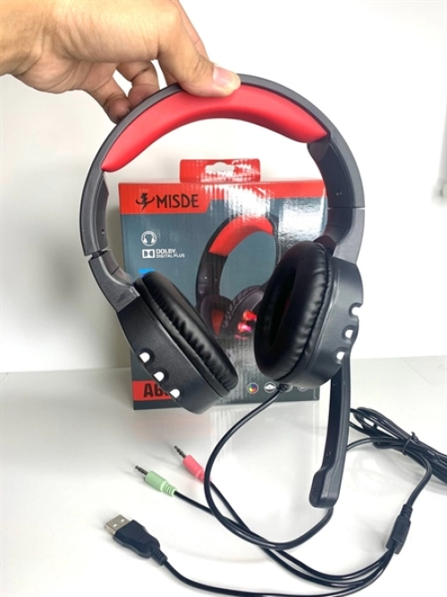 Tai nghe chụp tai MISDE A68 gaming led 7 màu (2Jack)