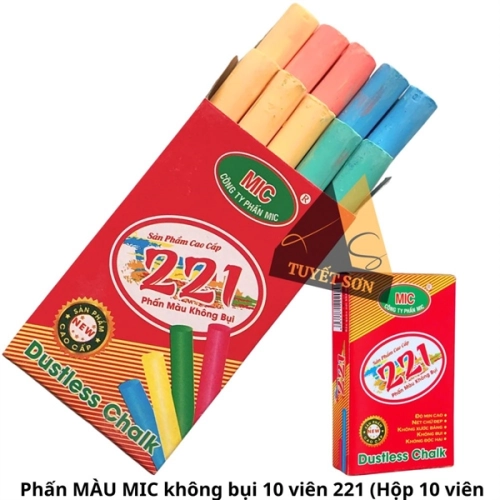 Phấn MÀU MIC không bụi 10 viên 221
