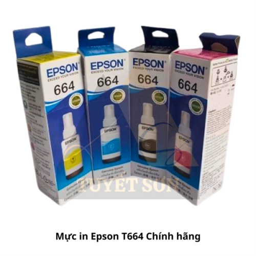 Mực in Epson 664 Chính hãng 70ml - Epson L100/L200/L300/L400/L500/L600/L1300/M100/M200