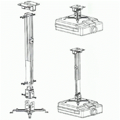 display Khung treo máy chiếu 1,2M 2