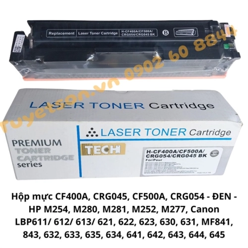 Hộp mực HP 201A 202A 206A 207A CF500A CF400A CRG-045 CRG-054 CRG-067 TECH - CÓ CHIP