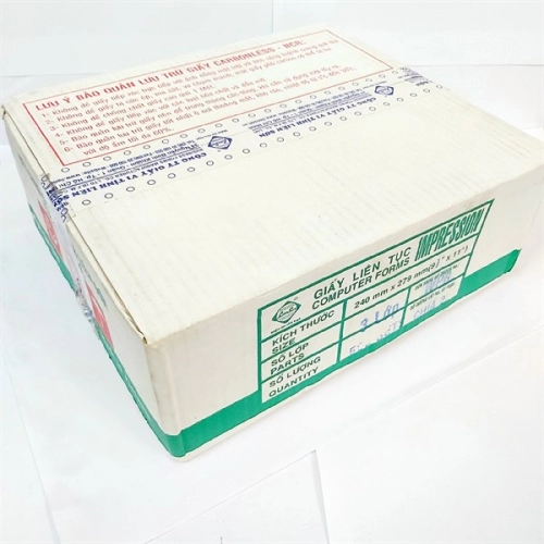 Giấy in liên tục Liên Sơn 3 liên chia 2 - 240x279mm VTLT 3L/2 1.000 bộ