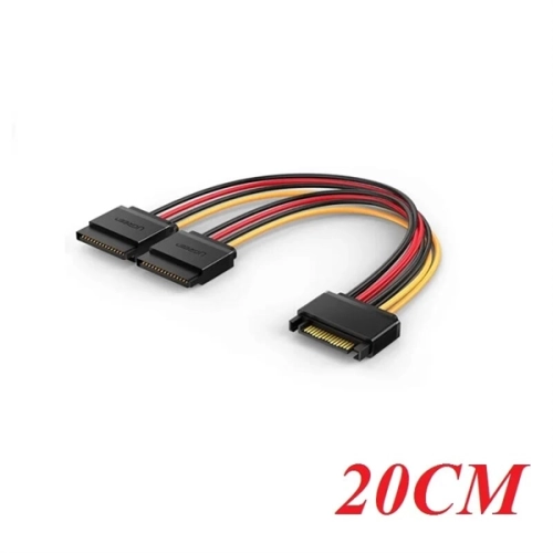 Cáp Chia nguồn SATA 1-2 Ugreen 20cm US283 15 pin