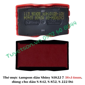 Thẻ mực tampon dấu lật Shiny S1822-7 38x14mm - tăm bông dùng cho dấu S-842 S-852-7 S-222 S-882