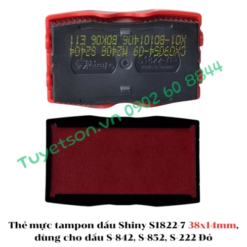 display Thẻ mực tampon dấu lật Shiny S1822-7 38x14mm - tăm bông dùng cho dấu S-842 S-852-7 S-222 S-882 1
