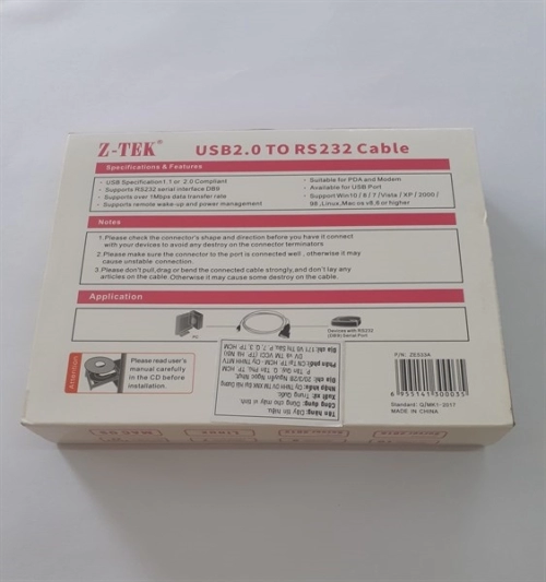 display Cáp Usb to Com 9 RS 232 ZTEK (ZE 533A) 5