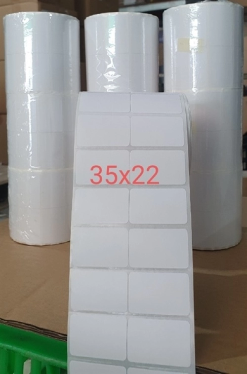 display Decal NHIỆT 35x22mm 25m 2 tem - giấy in mã vạch in tem 3
