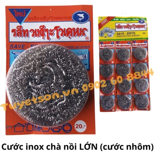 Cước inox chà nồi LỚN - cước nhôm
