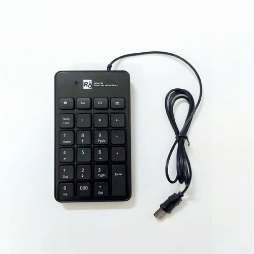 Bàn phím số có dây 1810 USB đen R8