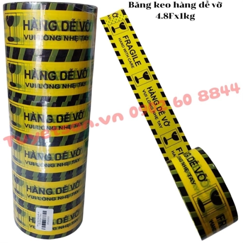Băng keo hàng dễ vỡ 4.8Fx1kg