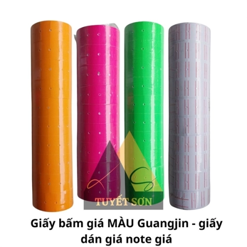 Giấy bấm giá MÀU Guangjin - giấy dán giá note giá