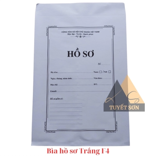 Bìa hồ sơ Trắng A4 25x35cm 80Gsm