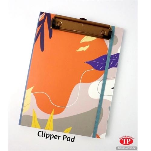 display Sổ Notepad 100tr 70Gsm KẺ NGANG + bìa giấy trình ký A4 cao cấp (ClipperPad) 1