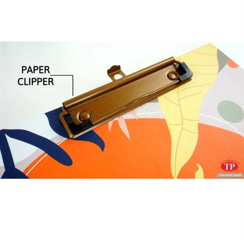 display Sổ Notepad 100tr 70Gsm KẺ NGANG + bìa giấy trình ký A4 cao cấp (ClipperPad) 4