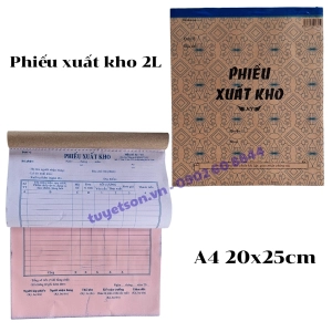 Phiếu xuất kho 2L A4 20x25cm
