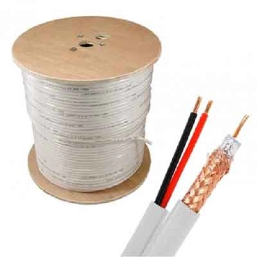Cáp đồng trục Sino liền nguồn RG59 màu trắng