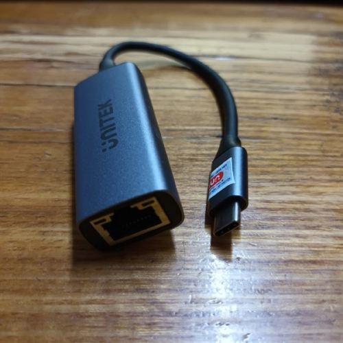 C&aacute;p type C to LAN 1Gbps RJ45 Unitek U1312A