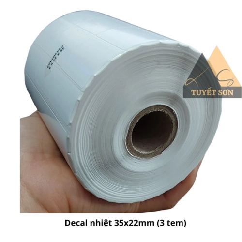 Decal nhiệt 35x22mm 50m (3 tem) (6.000 tem)