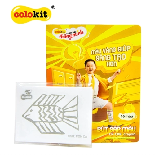 display Bút sáp màu Thiên Long CR-C08 16 màu 2