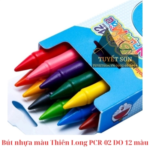 Bút nhựa màu Thiên Long PCR-02 DO 12 màu