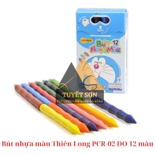 display Bút nhựa màu Thiên Long PCR-02 DO 12 màu 2