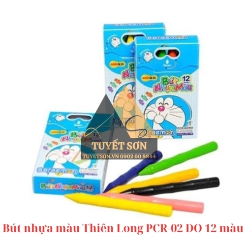 display Bút nhựa màu Thiên Long PCR-02 DO 12 màu 3