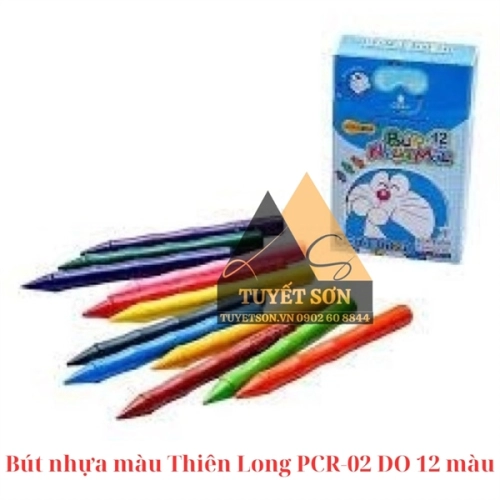 display Bút nhựa màu Thiên Long PCR-02 DO 12 màu 4