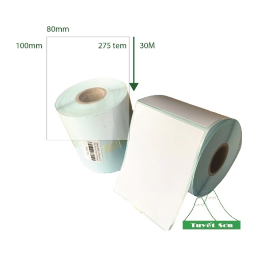 Decal nhiệt A7 80x100mm 30m (275 tem/cuộn)