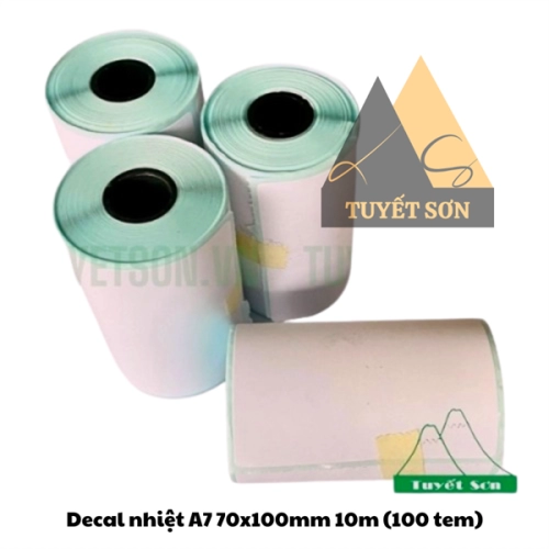 display Decal nhiệt A7 70x100mm 10m phi 48mm dùng cho máy cầm tay 2