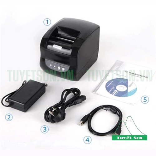 display Máy in mã vạch Xprinter XP-318B, máy in tem nhãn bardcode 5