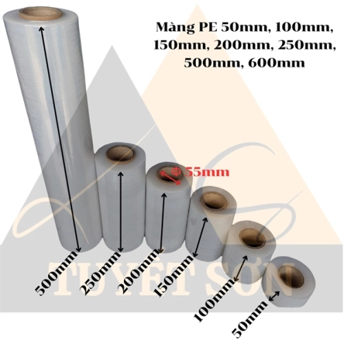 Màng PE 100mm 560gr - Màng quấn hàng 10cm 2.8
