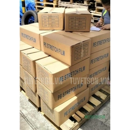 display Màng PE 100mm 560gr - Màng quấn hàng 10cm 2.8 4