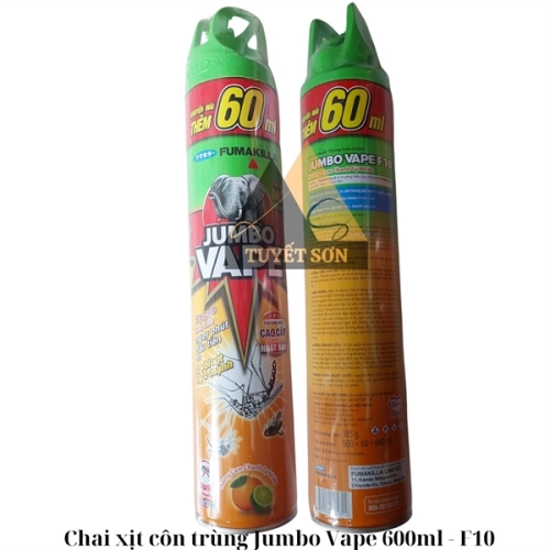 Chai xịt muỗi Jumbo-Vape 600ml
