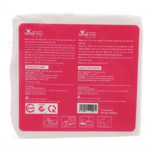 display Khăn giấy ăn Bless You À La Vie 33x33cm (khăn giấy vuông) 2