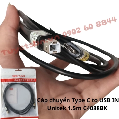 Cáp chuyển Type C to USB IN Unitek 1.5m C4088BK