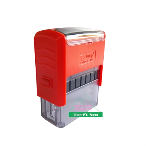 Hộp dấu lật tự động Dstamp T-214 38x14mm dấu đã bao gồm nội dung khách yêu cầu