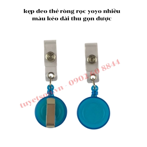 display kẹp đeo thẻ ròng rọc yoyo nhiều màu kéo dài thu gọn được 2