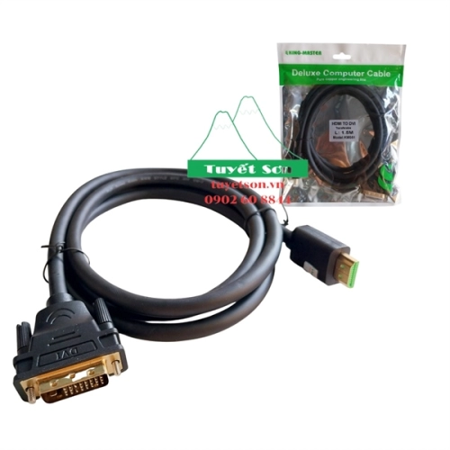Cáp HDMI to DVI (DVI to HDMI) 1.5m Kingmaster KM051/501 2K (24+1) (2 chiều)