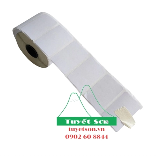 display Decal NHIỆT 35x22mm 10m 1 tem 450 tem/cuộn - giấy in mã vạch in tem 3